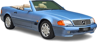 1989 Mercedes-Benz 500 SL Pearl Blue Metallic 1:18