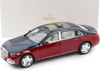 2021 Mercedes-Maybach S 680 4MATIC Nautical Blue/Patagonia Red 1:18