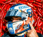 Carlos Sainz F1 Helmet 2025 Mexican GP in 1:5 scale