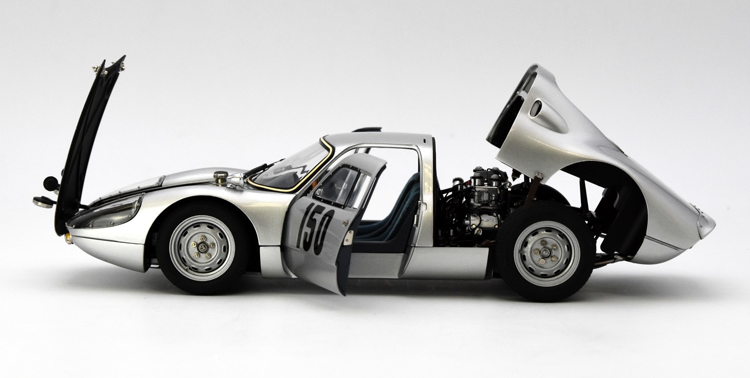 Porsche 904 CMC 1/18 - 2ème Rallye Monte Carlo 1965 #150 - Argent - Neuve