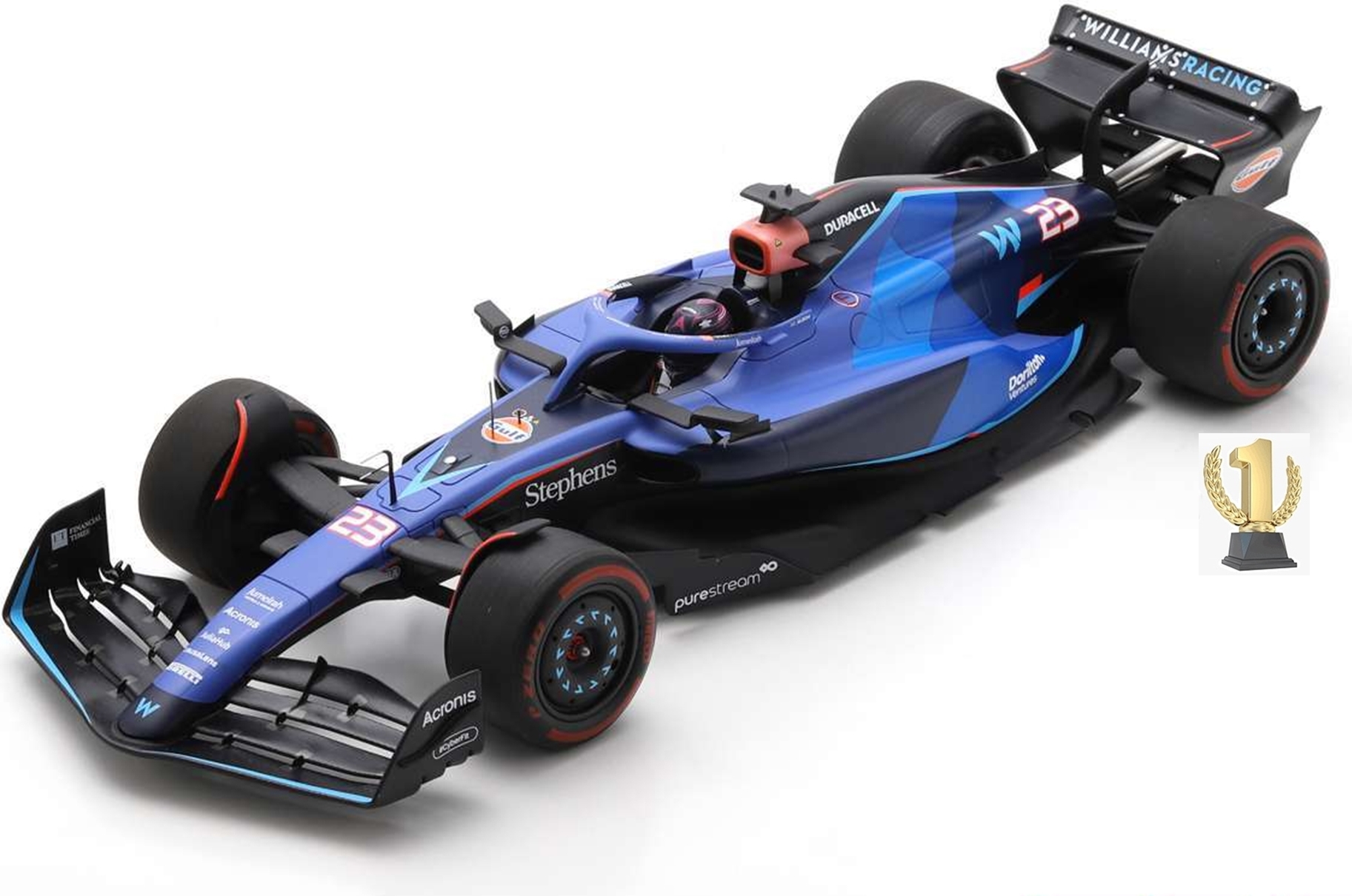 Williams F1 FW45 No.23 10th Bahrain GP 2023 Alex Albon in 1:18 scale by ...