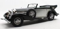 1938 Mercedes Benz 540K Cabriolet B Open Top Black/Silver in 1:18 scale