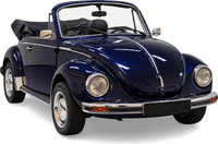 1976 VW 1303 Beetle Cabriolet Dark Blue 1:18