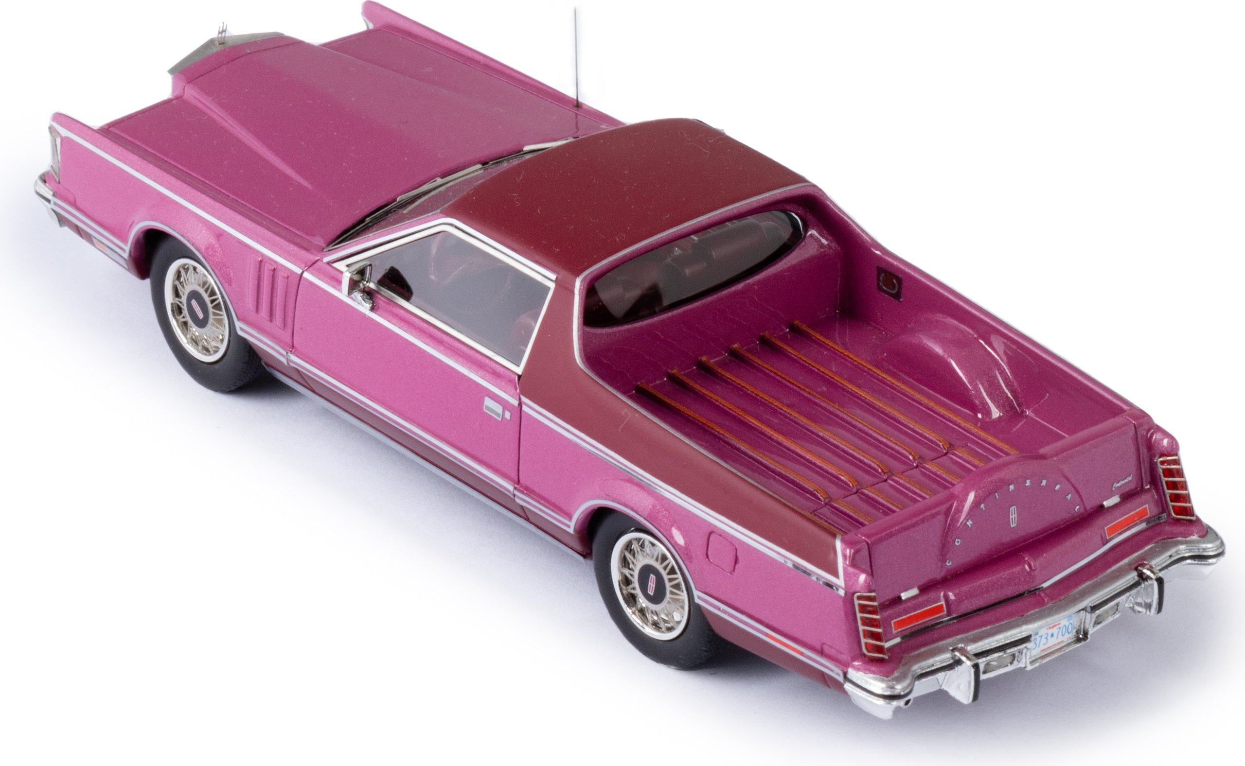 Lincoln Continental Mark V 1977 Coloma Pickup, Bicolore Violet, 1/43 Résine, ESVAL MODELS