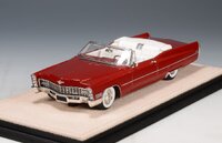 1967 Cadillac de Ville Convertible Open roof Flamenco Red in 1:43 scale