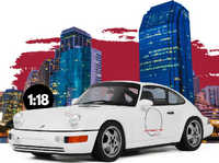 1992 Porsche 911 (964) Carrera Cup USA Edition White in 1:18 scale