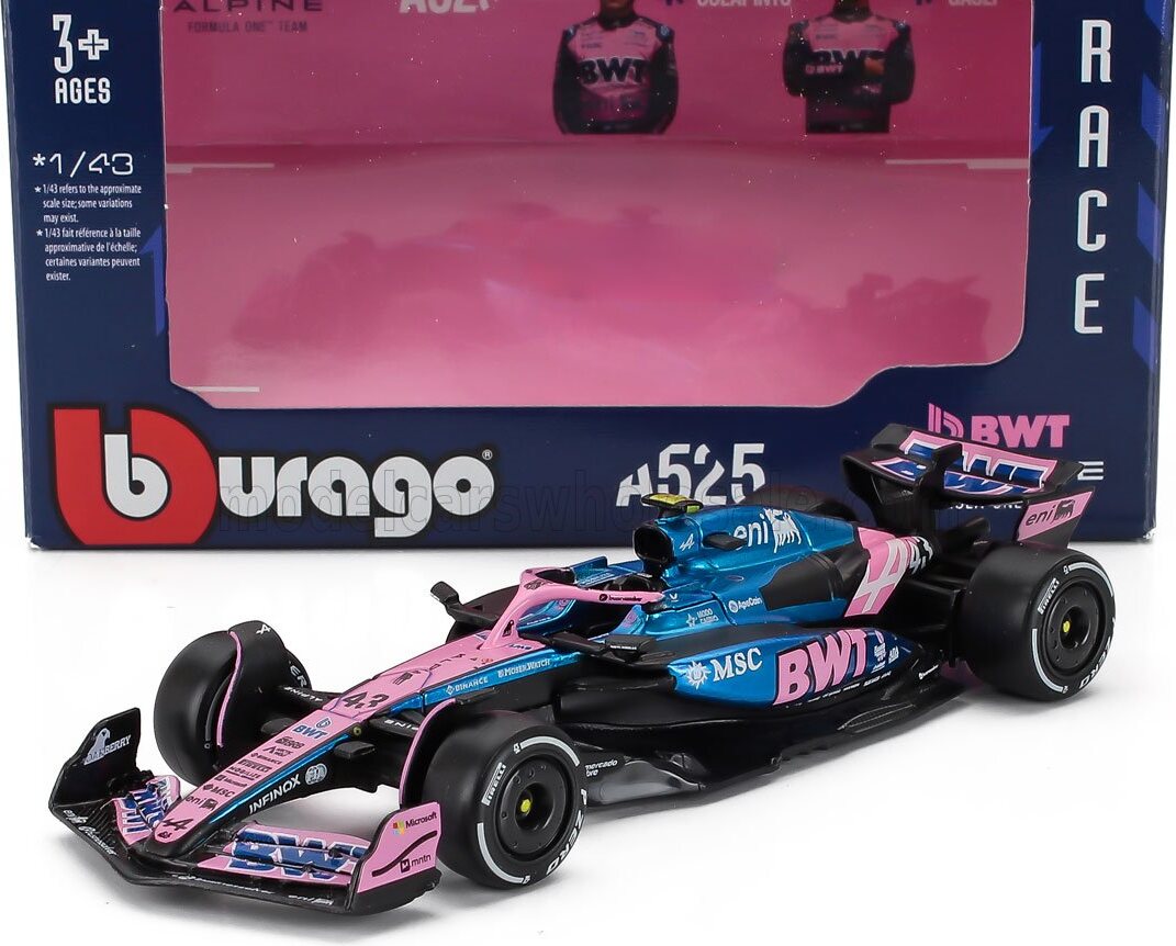 Alpine F1 A525 2025 Season #43 Franco Colapinto in 1:43 scale by Bburago