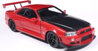 2002 Nissan Skyline GT-R (R34) Coupe Red/Black 1:18
