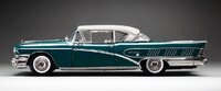 1958 Buick Limited Riviera Coupe Glacier White/Dark Turquoise Poly in 1:18 scale