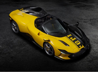 Ferrari SP3 Daytona 599+1 Open Roof Giallo Modena and Carbon Fiber in 1:18 scale