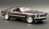 1969 Ford Mustang Mach 1 428 Cobra Jet Midnight Orchid 1:18