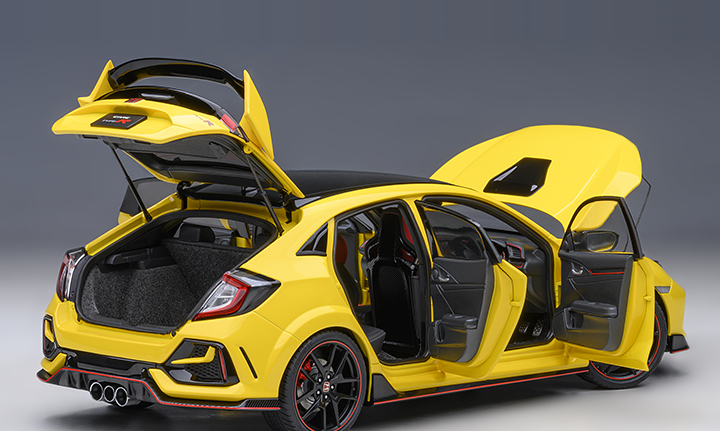 Honda Civic Type R (FK8) Sunlight Yellow in 1:18 scale by AUTOart