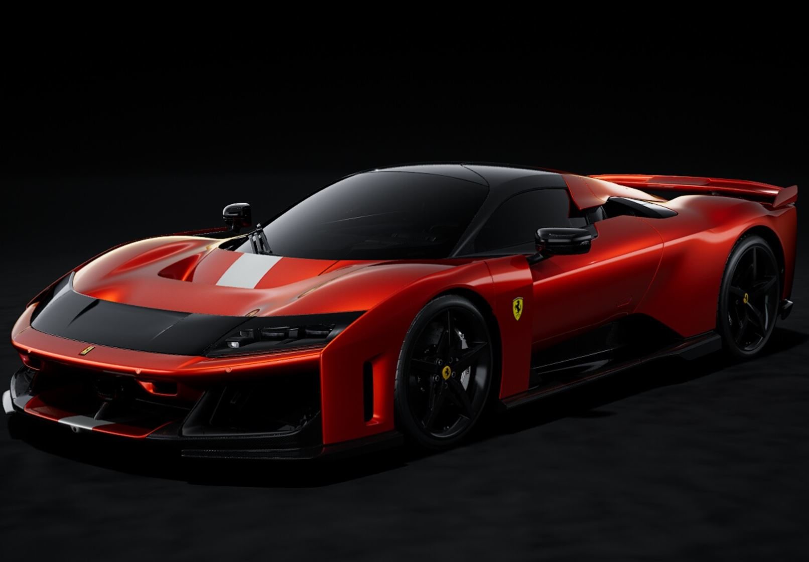 Ferrari F80 Carbon Optional Rame Mica - Carbon Wheels in 1:18 scale by BBR