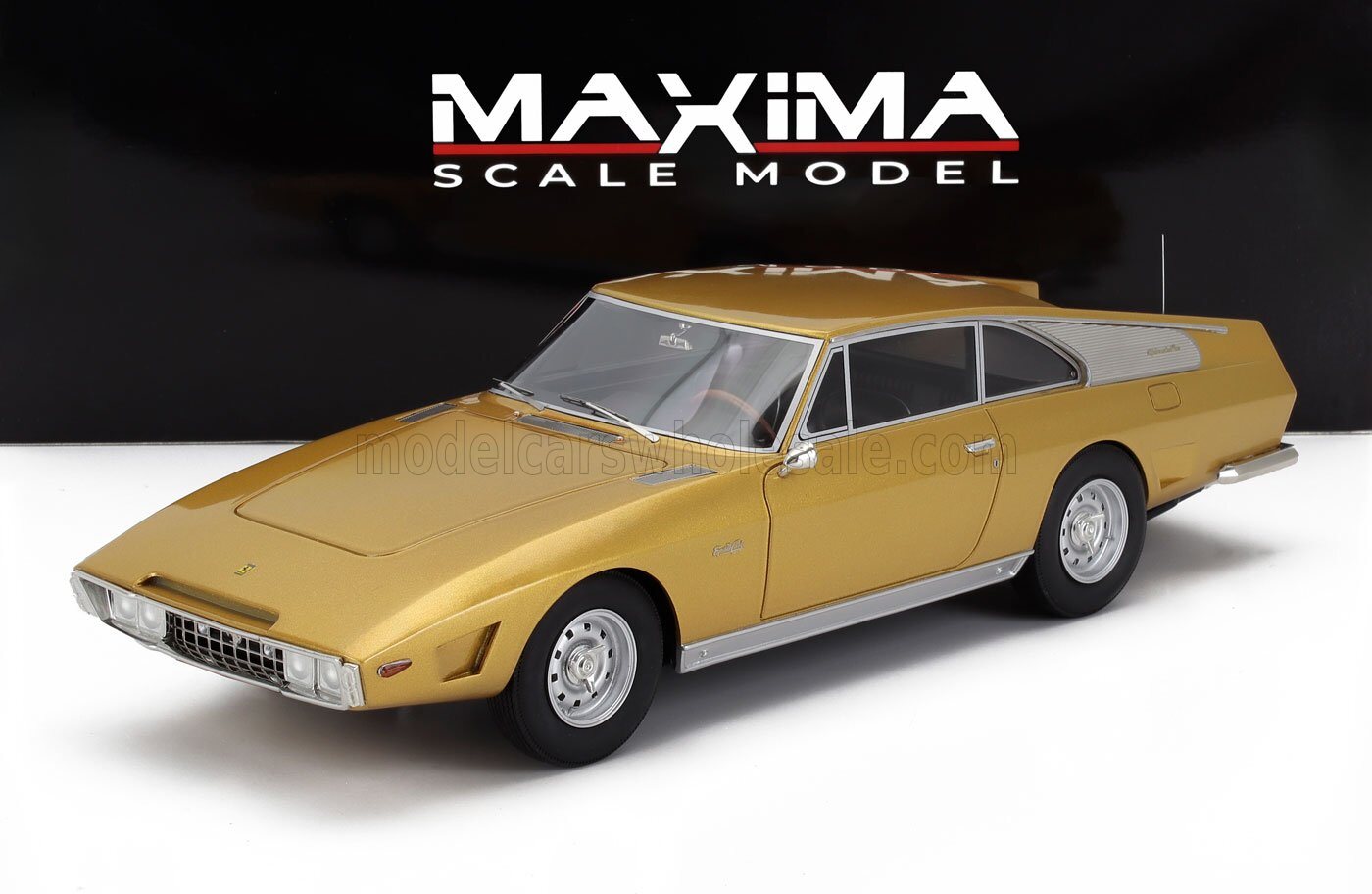 1966 Ferrari 330GT 2+2 Navarro Special Gold Metallic in 1:18 scale by ...