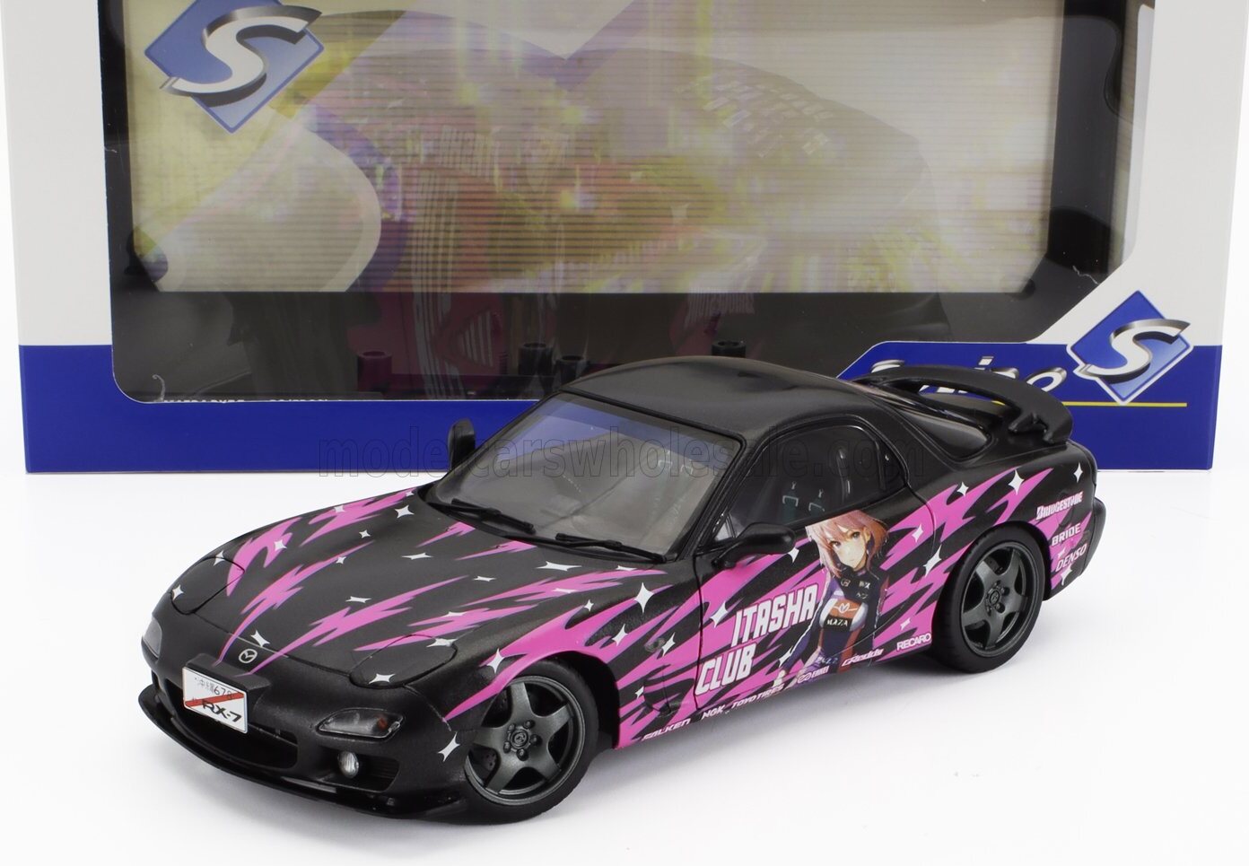 1999 Mazda RX7 (FD3RS) Works Itasha Club Coupe Black/Fucsia in 1:18 ...