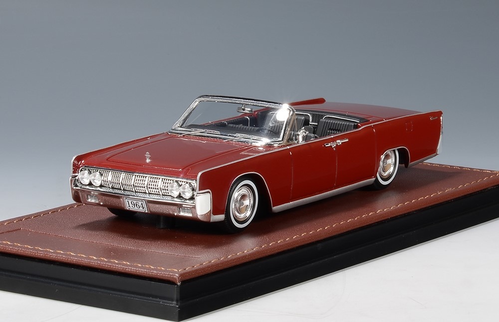 1964 Lincoln Continental Convertible Open Roof Fiesta Red in 1:43 scale ...