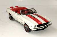 1969 Chevrolet Camaro SS White w/Red Racing Stripes
