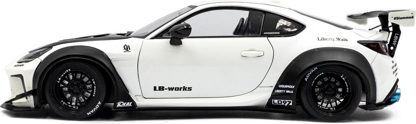 2024 Toyota GR86 LBWK Body Kit Pearl White in 1:18 scale by Solido