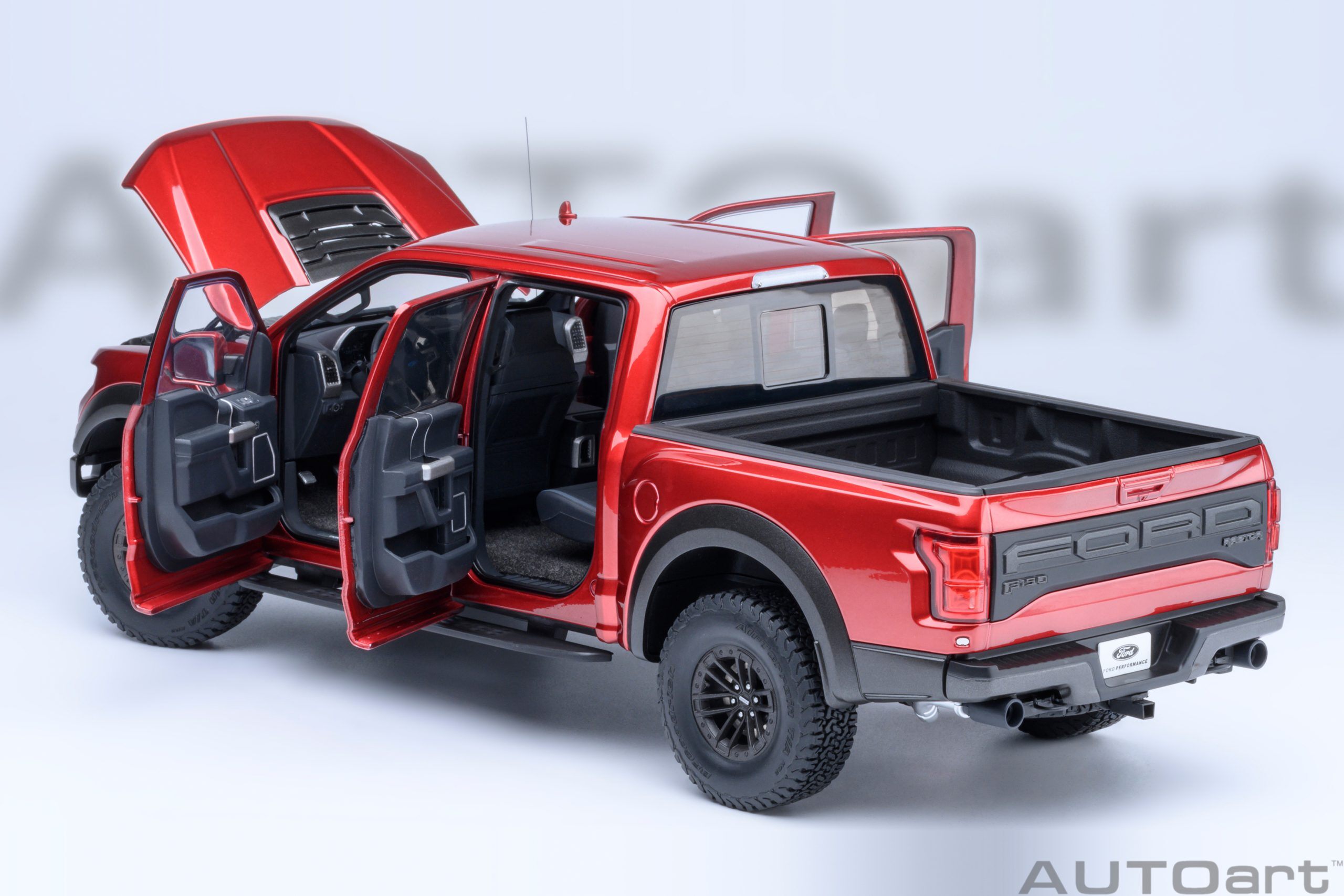 2019 Ford F-150 Raptor Supercrew Ruby Red in 1:18 scale by AUTOart