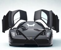 Ferrari Enzo Nero DS Silver Wheels in 1:18 scale w/Luxury Pack