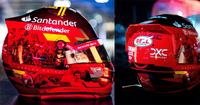 Carlos Sainz Helmet #55 2024 Abu Dhabi GP Last Ferrari Race in 1:5 scale