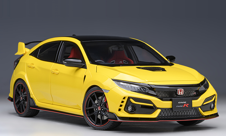 Honda Civic Type R (FK8) Sunlight Yellow in 1:18 scale by AUTOart