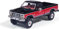 1982 F-350 XL Short Bed - Raven Black & Candy Apple Red 1:64