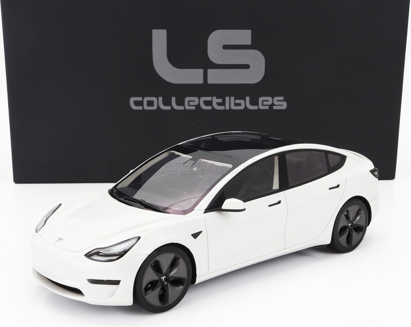 Tesla Model 3 Pearl White in 1:18 Scale by LS Collectibles by LS ...