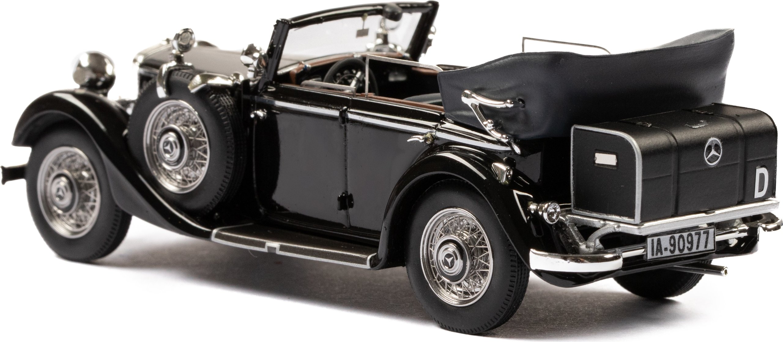 Modèle Réduit Mercedes-Benz 290 W18 Cabriolet D 1933-1936 Noir 1/43 En Résine - Neuf En Boîte