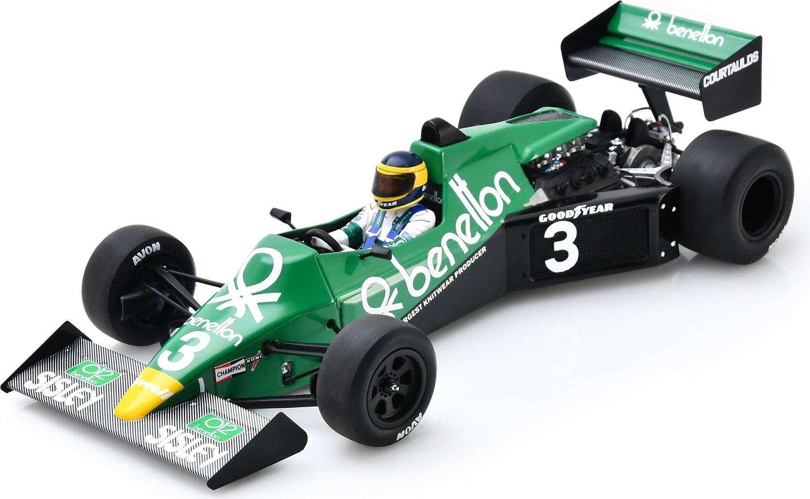 Tyrrell 012 No.3 Dutch GP 1983 Michele Alboreto in 1:18 scale by Spark