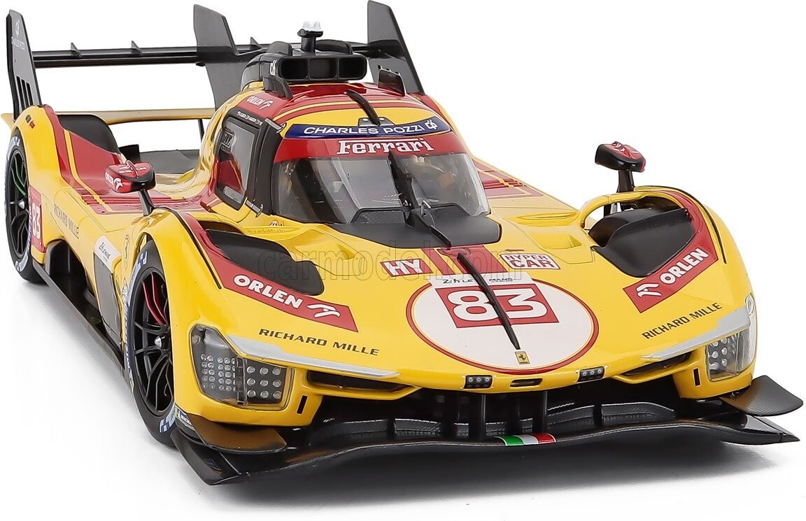 Ferrari 499P 3.0L Turbo V6 Team Ferrari #83 Winner 2025 Le Mans in 1:18 ...