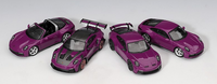 Porsche 911 (992.1) Rubystone Red Set of 4 – Special Edition in 1:64 scale