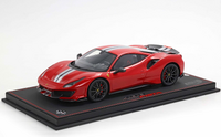 Ferrari 488 Pista Metallic Red Carbon Wheels & Wing 1:18