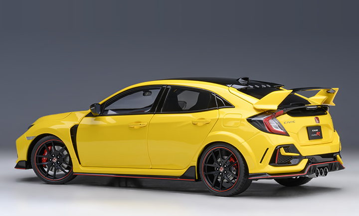 Honda Civic Type R (FK8) Sunlight Yellow in 1:18 scale by AUTOart