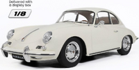 1962 Porsche 356 B 1600 Super Ivory in 1:8 scale w/ Display Case