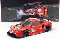 Porsche 911 991-2 RSR #91 2020 24h Le Mans Porsche 917 Tribute Design in 1:18 scale