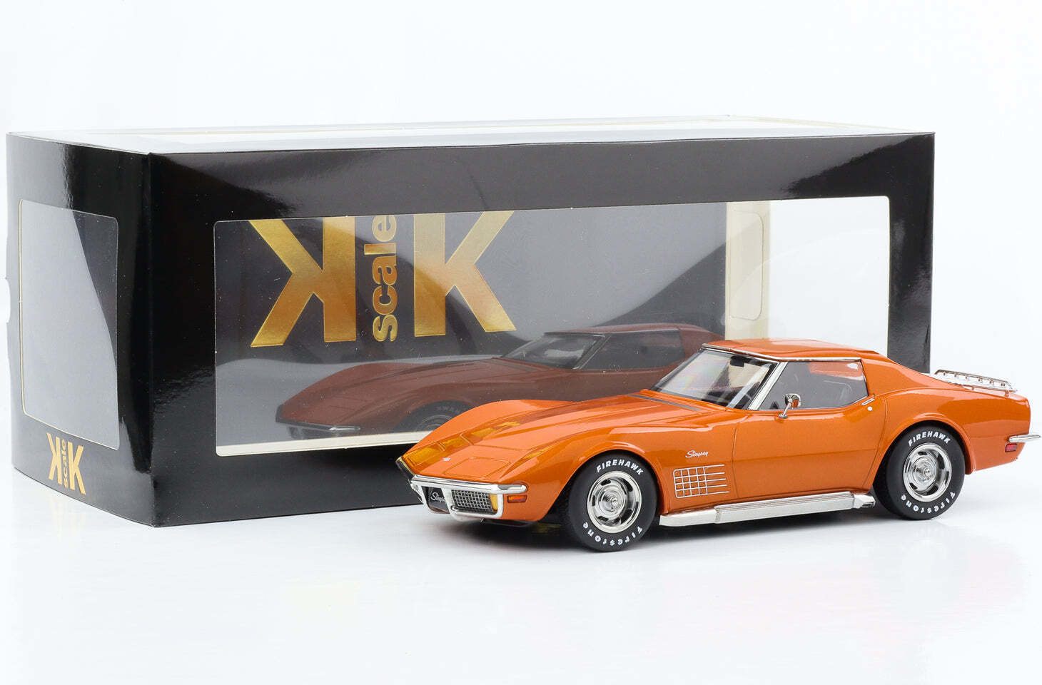 1972 Chevrolet Corvette C3 w/ Removable Roof parts Orange in 118 scale