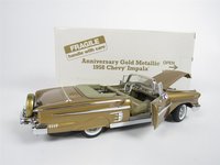 1958 Chevrolet Impala, gold in 1:24 scale by Danbury Mint