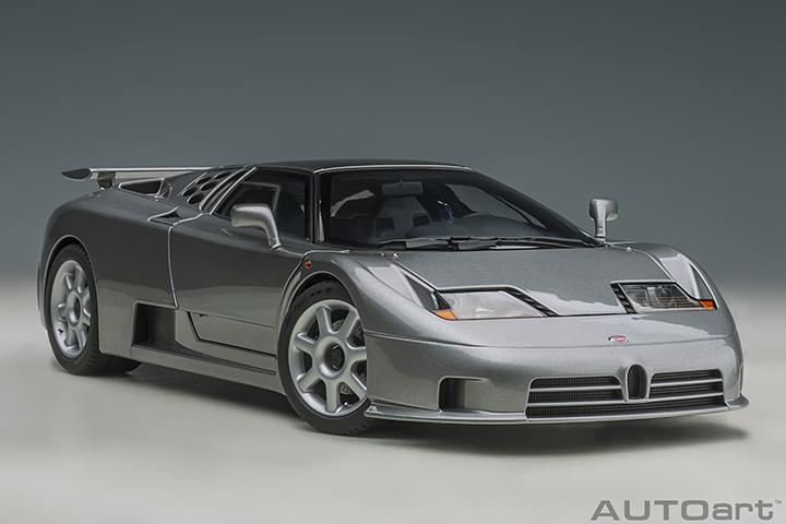 BUGATTI EB110 SS (GRIGIO METALIZZATTO/SILVER) in 1:18 scale by AUTOart ...