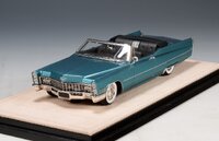 1967 Cadillac de Ville Convertible Open roof Capri Aqua Metallic in 1:43 scale