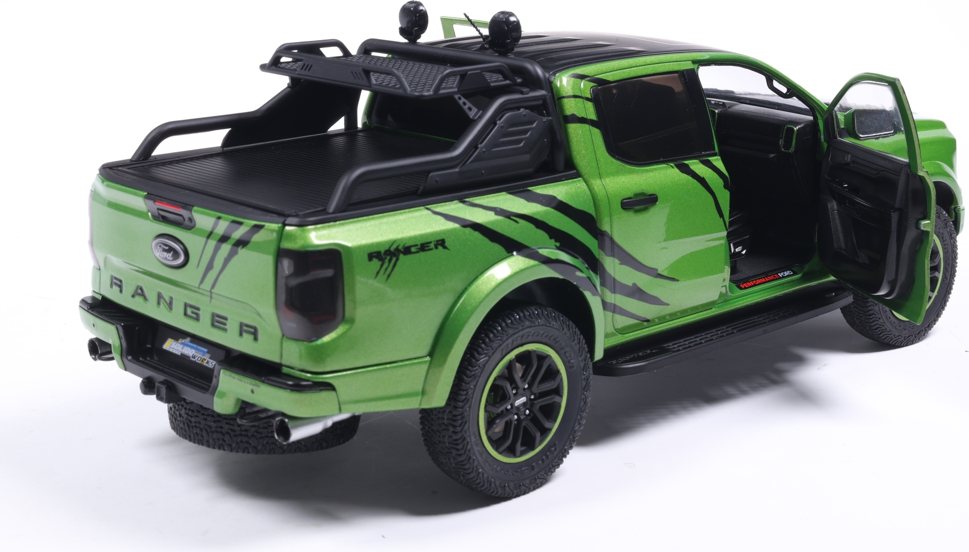 2024 Ford Ranger Raptor Metallic Green in 1:18 scale by Solido