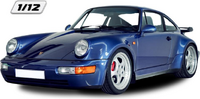 1993 Porsche 911 (964) 3.6 Turbo Cobalt Blue in 1:12 scale