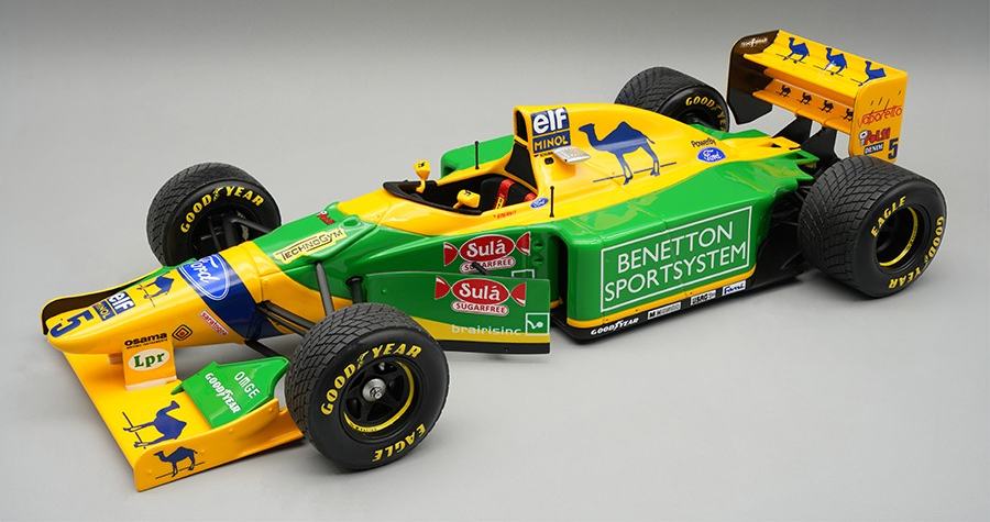 Benetton B193A 1993 British GP Michael Schumacher in 1:18 scale w/ Rain ...