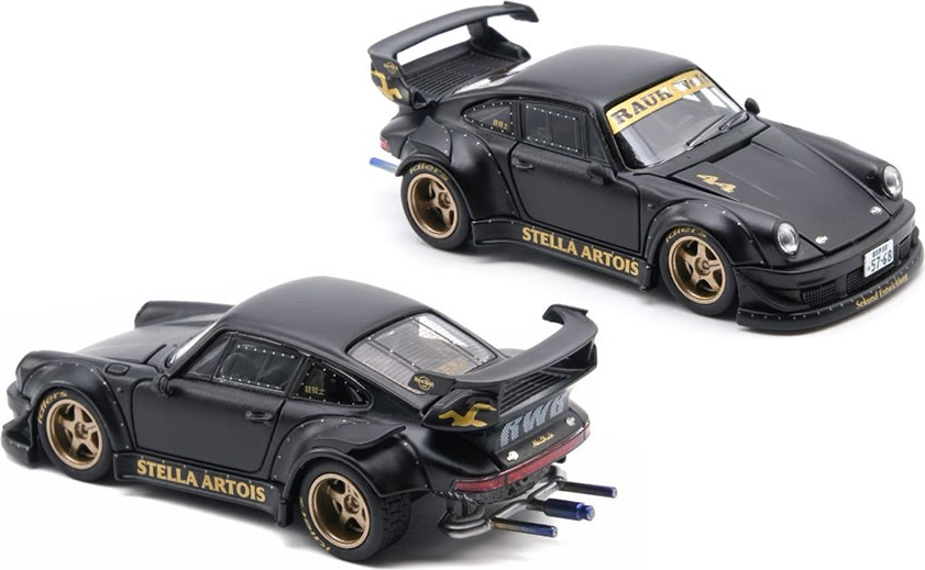 2026 RWB 930 Stella Artois Matte Black in 1:64 scale by Almost Real