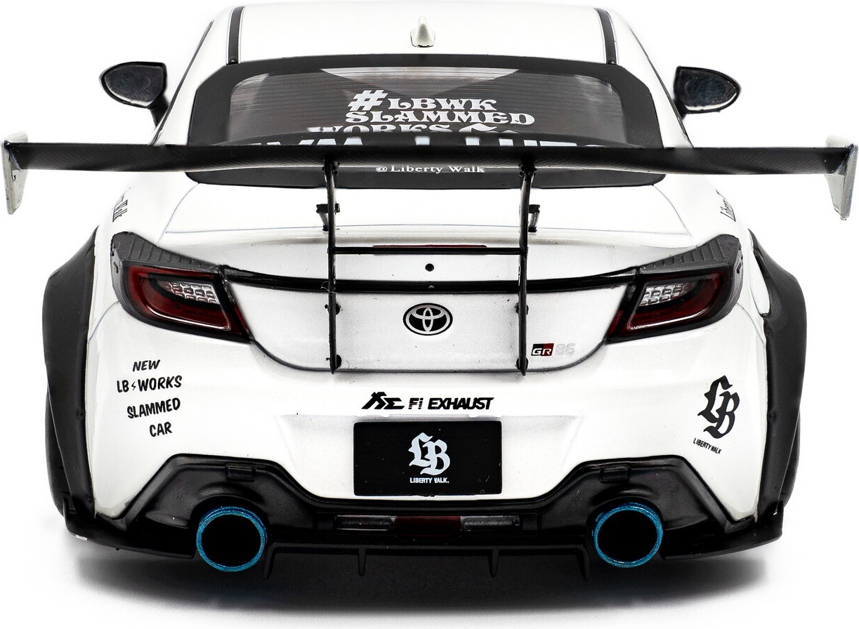 2024 Toyota GR86 LBWK Body Kit Pearl White in 1:18 scale by Solido