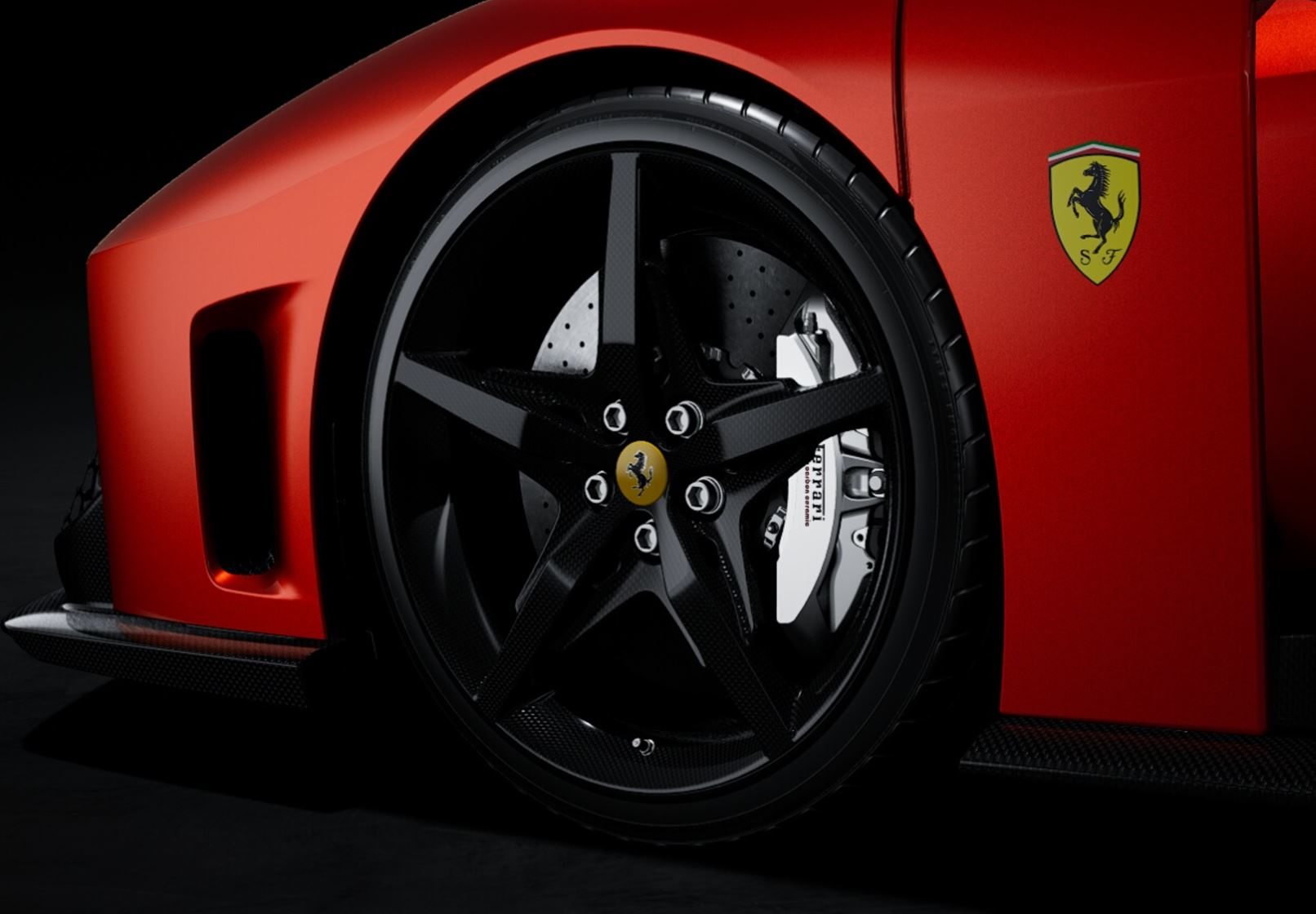 Ferrari F80 Carbon Optional Rame Mica - Carbon Wheels in 1:18 scale by BBR