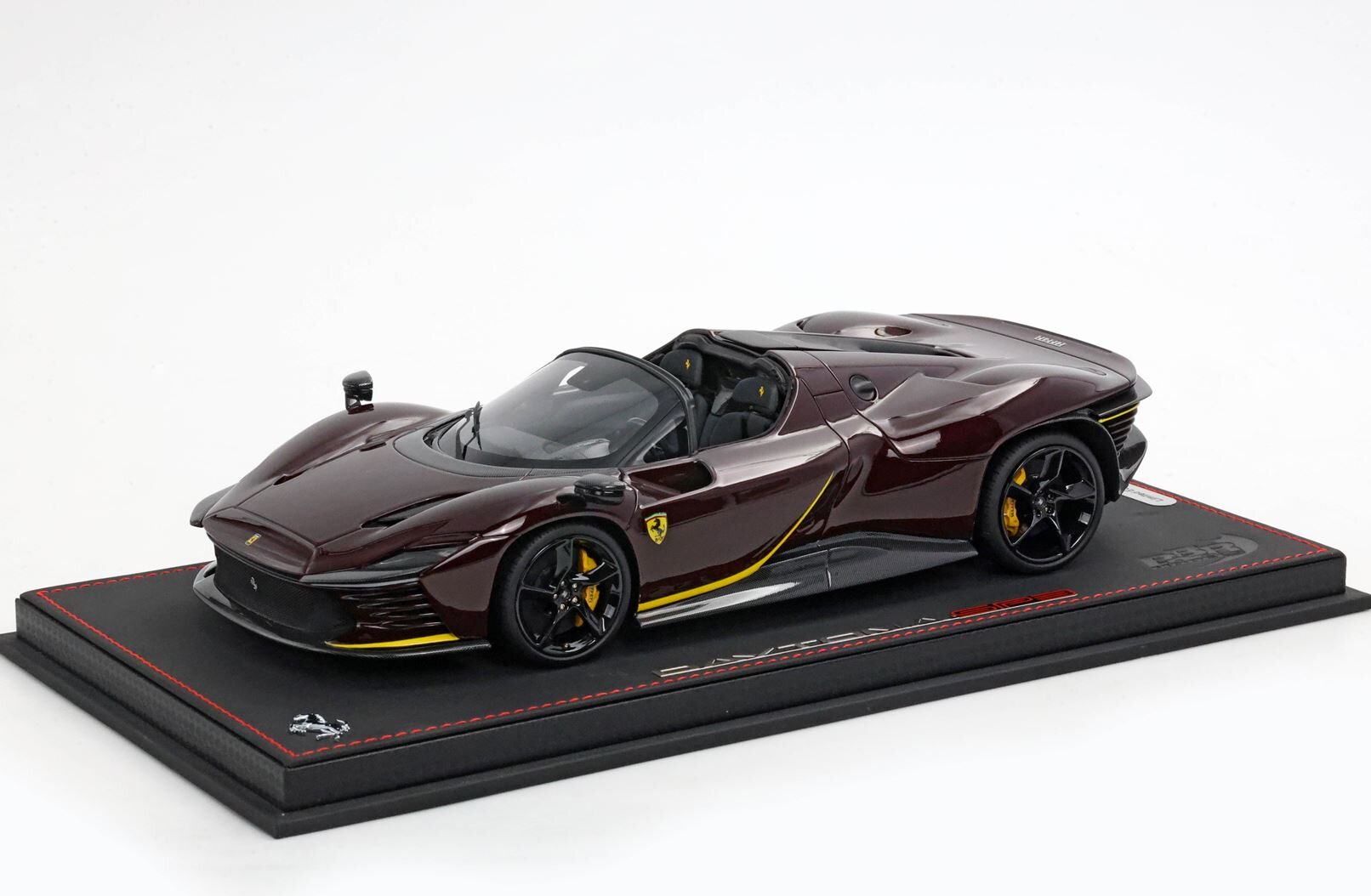 Ferrari SP3 Daytona Open Roof Ruby Red in 1:18 scale by BBR