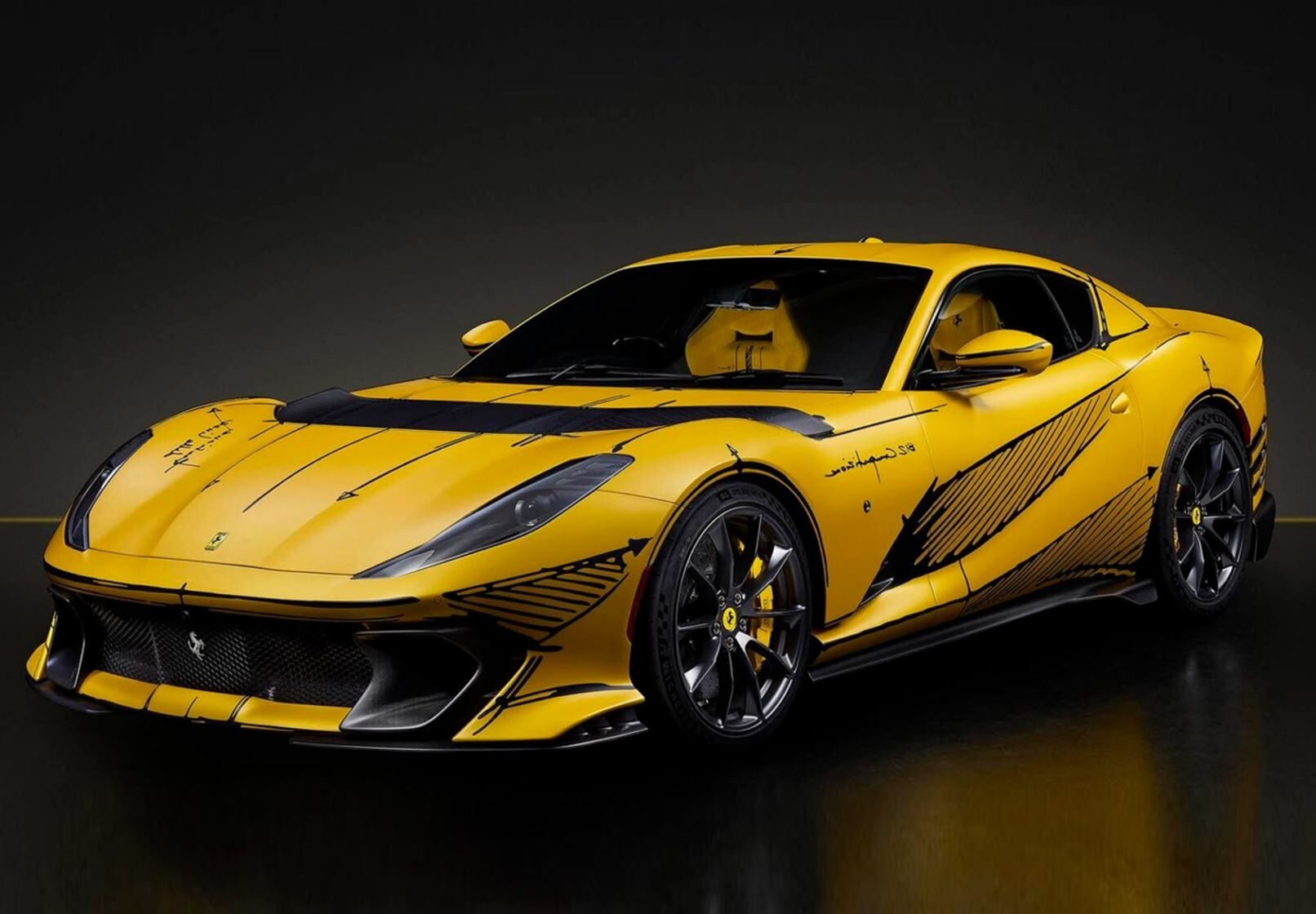 Ferrari 812 Competizone 3 Layer Yellow Blank Sheet Inspiration in 1:18 ...