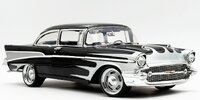 1957 Chevrolet Bel Air Custom Black/Silver 1:18